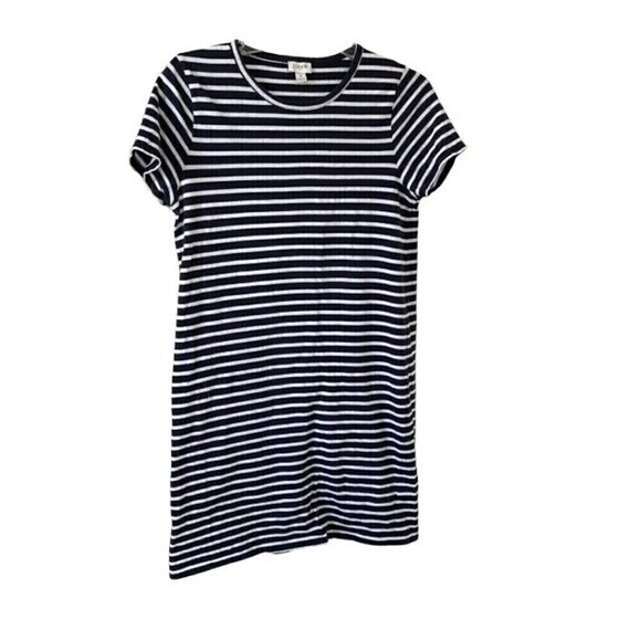 J. Crew Navy White Striped Tshirt Dress Size Small - Picture 5 of 9